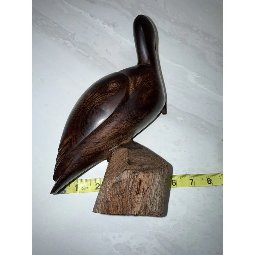 Vintage 1970's Hand Carved 9